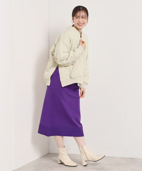 ITS'DEMO / イッツデモ レザーブルゾン・ジャケット | バックシャーリングMA－1 | 詳細6