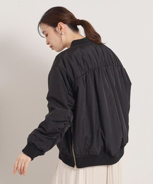 ITS'DEMO / イッツデモ レザーブルゾン・ジャケット | バックシャーリングMA－1 | 詳細9