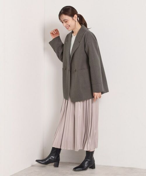ITS'DEMO / イッツデモ その他アウター | 裏リブミディ丈ダブルコート | 詳細14