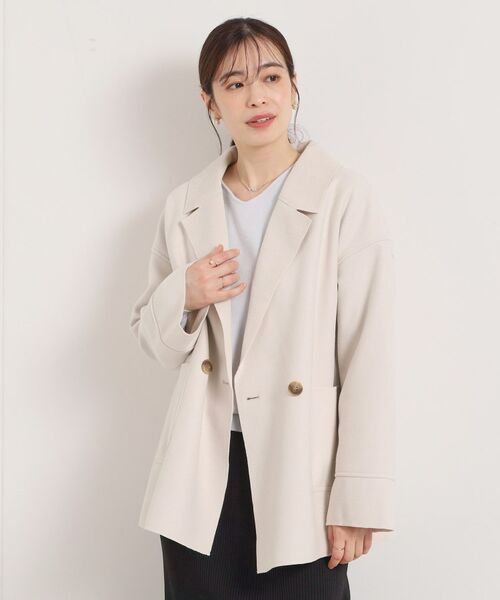 ITS'DEMO / イッツデモ その他アウター | 裏リブミディ丈ダブルコート | 詳細4