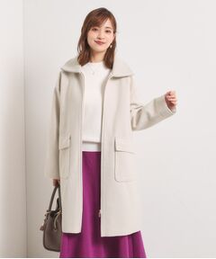 ITS'DEMO / イッツデモ ステンカラーコート | 裏リブ衿付きコート