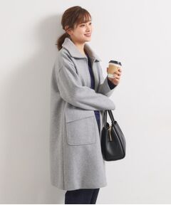 ITS'DEMO / イッツデモ ステンカラーコート | 裏リブ衿付きコート