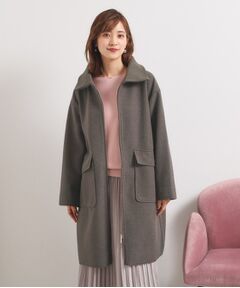 ITS'DEMO / イッツデモ ステンカラーコート | 裏リブ衿付きコート