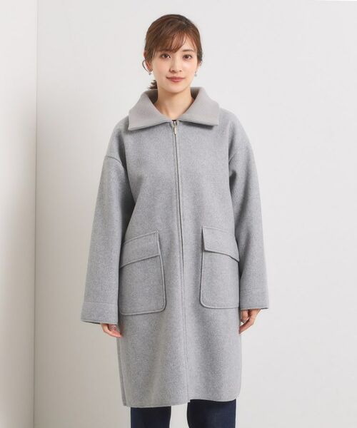 ITS'DEMO / イッツデモ ステンカラーコート | 裏リブ衿付きコート | 詳細24