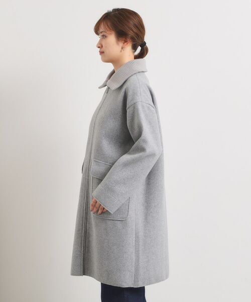 ITS'DEMO / イッツデモ ステンカラーコート | 裏リブ衿付きコート | 詳細25