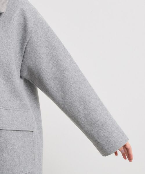 ITS'DEMO / イッツデモ ステンカラーコート | 裏リブ衿付きコート | 詳細28