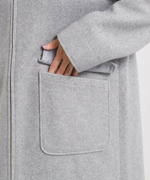 ITS'DEMO / イッツデモ ステンカラーコート | 裏リブ衿付きコート | 詳細29