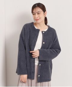 ITS'DEMO / イッツデモ カーディガン・ボレロ | 【手洗い可】フェザーWフェイスコーディガン
