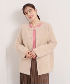 ITS'DEMO / イッツデモ カーディガン・ボレロ | 【手洗い可】フェザーWフェイスコーディガン