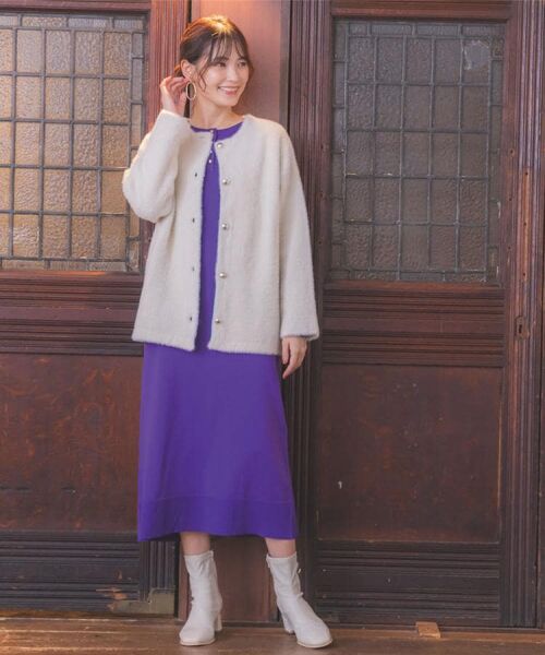 ITS'DEMO / イッツデモ カーディガン・ボレロ | 【手洗い可】フェザーWフェイスコーディガン | 詳細3