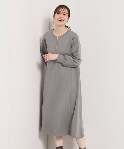 ITS'DEMO / イッツデモ ロング・マキシ丈ワンピース | 【洗濯機OK】フロントジップワンピース | 詳細6