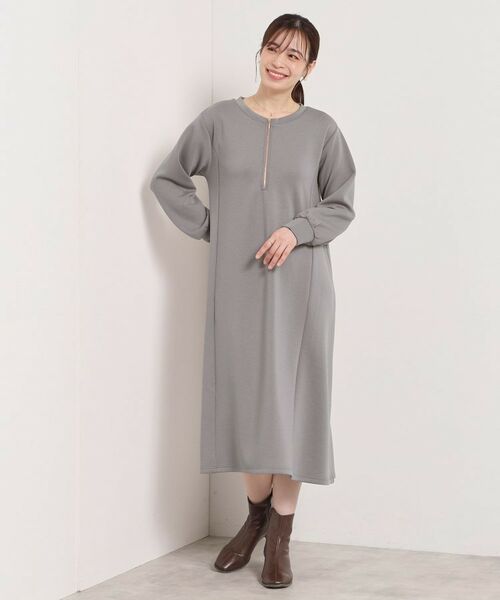 ITS'DEMO / イッツデモ ロング・マキシ丈ワンピース | 【洗濯機OK】フロントジップワンピース | 詳細7