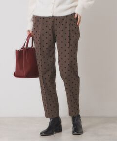 ITS'DEMO / イッツデモ パンツ | 【手洗い可／ウエストゴム】フロッキードットパンツ