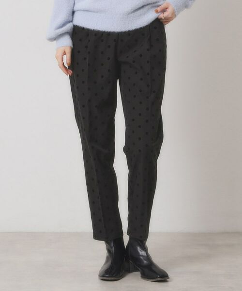ITS'DEMO / イッツデモ パンツ | 【手洗い可／ウエストゴム】フロッキードットパンツ | 詳細1