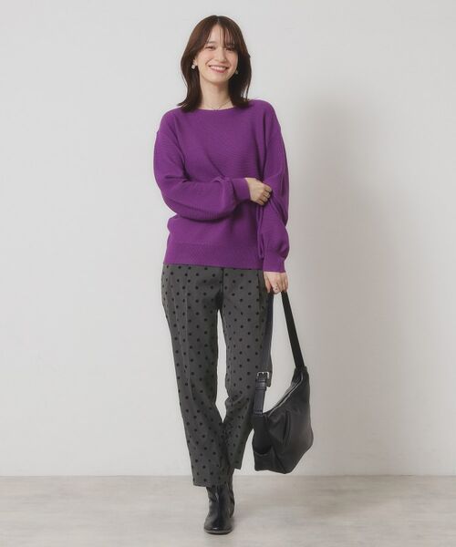 ITS'DEMO / イッツデモ パンツ | 【手洗い可／ウエストゴム】フロッキードットパンツ | 詳細11