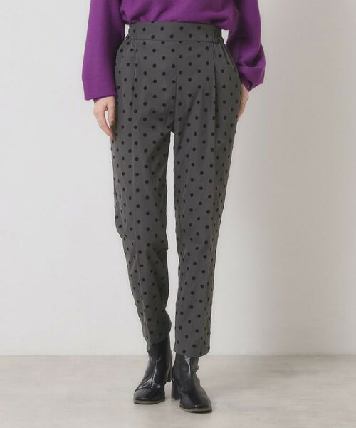 ITS'DEMO / イッツデモ パンツ | 【手洗い可／ウエストゴム】フロッキードットパンツ | 詳細9