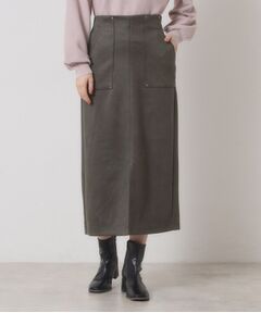 ITS'DEMO / イッツデモ ロング・マキシ丈スカート | 【マシンウォッシャブル／ウエストゴム】カットスエードスカート