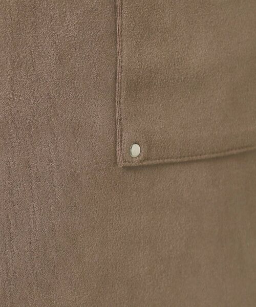 ITS'DEMO / イッツデモ ロング・マキシ丈スカート | 【マシンウォッシャブル／ウエストゴム】カットスエードスカート | 詳細12