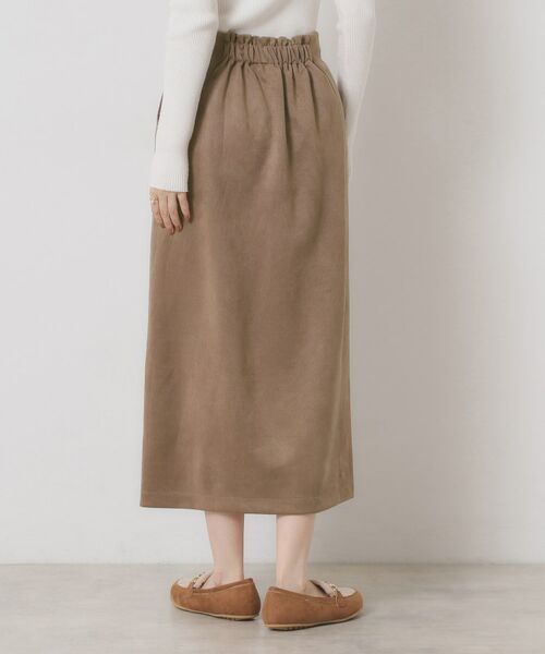 ITS'DEMO / イッツデモ ロング・マキシ丈スカート | 【マシンウォッシャブル／ウエストゴム】カットスエードスカート | 詳細15