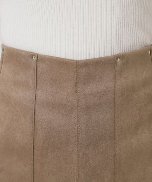 ITS'DEMO / イッツデモ ロング・マキシ丈スカート | 【マシンウォッシャブル／ウエストゴム】カットスエードスカート | 詳細16