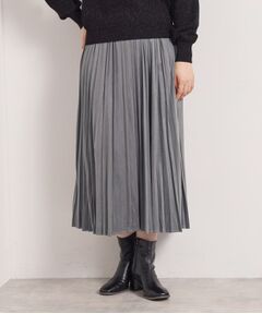 ITS'DEMO / イッツデモ ロング・マキシ丈スカート | 【手洗い可/ウエストゴム】フェイクスエードプリーツスカート