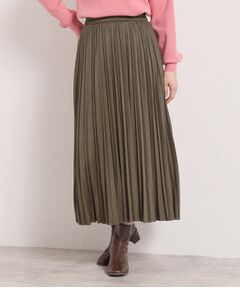ITS'DEMO / イッツデモ ロング・マキシ丈スカート | 【手洗い可/ウエストゴム】フェイクスエードプリーツスカート