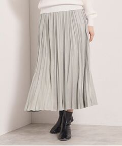 ITS'DEMO / イッツデモ ロング・マキシ丈スカート | 【手洗い可/ウエストゴム】フェイクスエードプリーツスカート