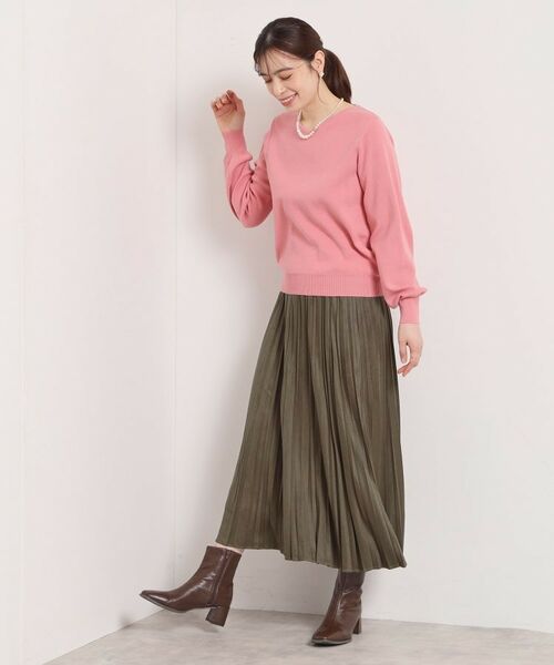 ITS'DEMO / イッツデモ ロング・マキシ丈スカート | 【手洗い可/ウエストゴム】フェイクスエードプリーツスカート | 詳細11