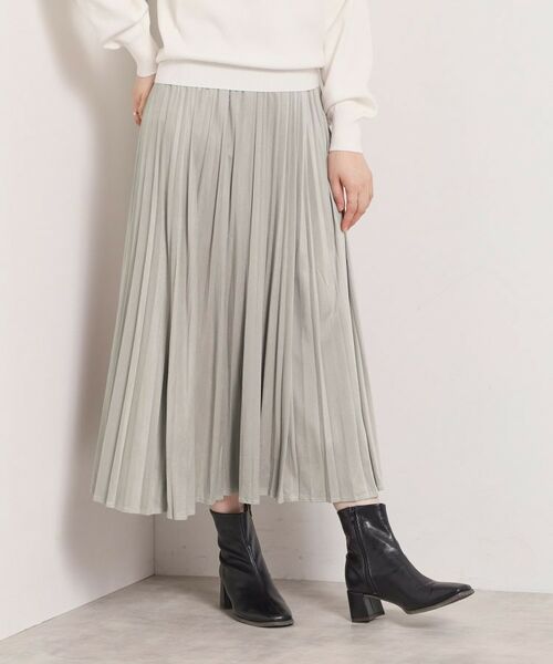 ITS'DEMO / イッツデモ ロング・マキシ丈スカート | 【手洗い可/ウエストゴム】フェイクスエードプリーツスカート | 詳細13