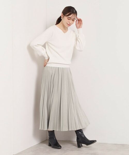 ITS'DEMO / イッツデモ ロング・マキシ丈スカート | 【手洗い可/ウエストゴム】フェイクスエードプリーツスカート | 詳細14