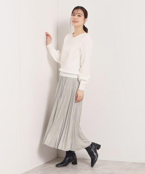 ITS'DEMO / イッツデモ ロング・マキシ丈スカート | 【手洗い可/ウエストゴム】フェイクスエードプリーツスカート | 詳細15