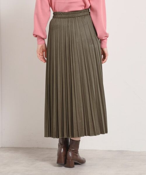 ITS'DEMO / イッツデモ ロング・マキシ丈スカート | 【手洗い可/ウエストゴム】フェイクスエードプリーツスカート | 詳細19