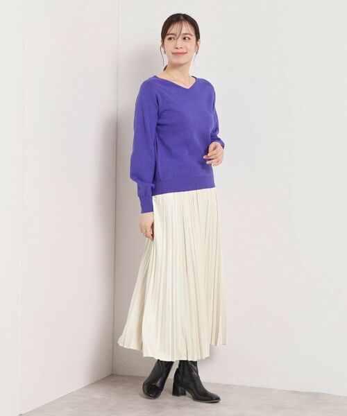 ITS'DEMO / イッツデモ ロング・マキシ丈スカート | 【手洗い可/ウエストゴム】フェイクスエードプリーツスカート | 詳細2