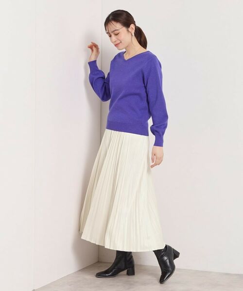 ITS'DEMO / イッツデモ ロング・マキシ丈スカート | 【手洗い可/ウエストゴム】フェイクスエードプリーツスカート | 詳細3