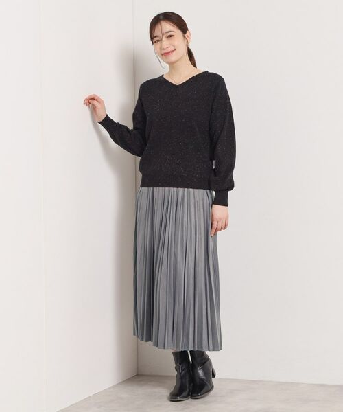 ITS'DEMO / イッツデモ ロング・マキシ丈スカート | 【手洗い可/ウエストゴム】フェイクスエードプリーツスカート | 詳細6