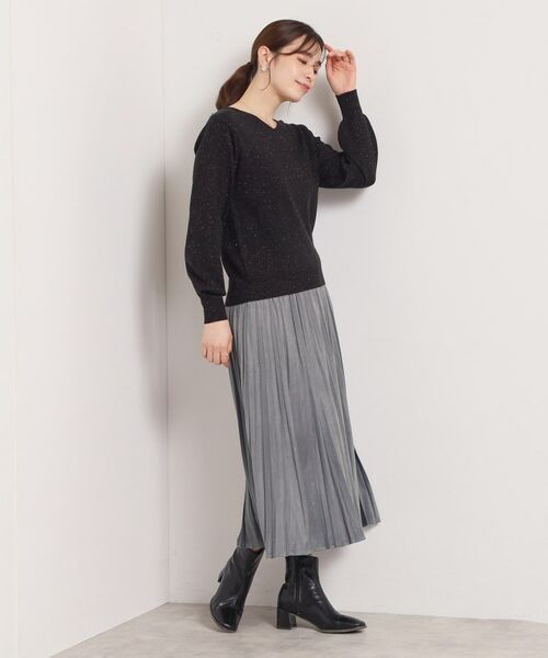 ITS'DEMO / イッツデモ ロング・マキシ丈スカート | 【手洗い可/ウエストゴム】フェイクスエードプリーツスカート | 詳細7