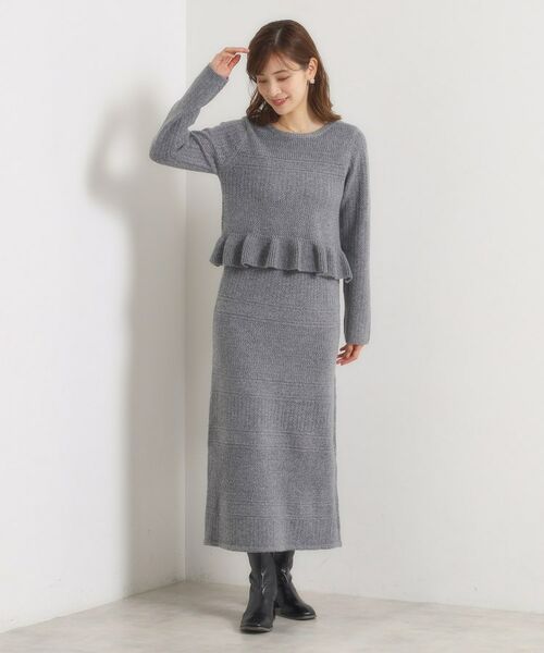 ITS'DEMO / イッツデモ ロング・マキシ丈スカート | 【手洗い可／セットアップ可】柄編みニットスカート | 詳細2