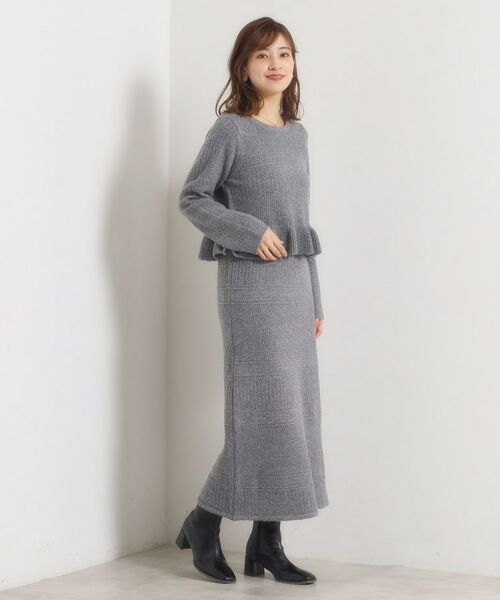 ITS'DEMO / イッツデモ ロング・マキシ丈スカート | 【手洗い可／セットアップ可】柄編みニットスカート | 詳細3