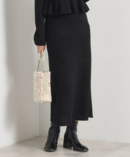 ITS'DEMO / イッツデモ ロング・マキシ丈スカート | 【手洗い可／セットアップ可】柄編みニットスカート | 詳細5