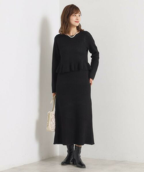 ITS'DEMO / イッツデモ ロング・マキシ丈スカート | 【手洗い可／セットアップ可】柄編みニットスカート | 詳細6