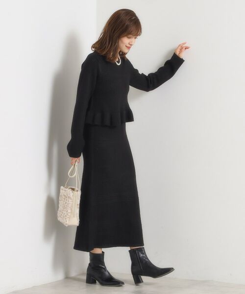 ITS'DEMO / イッツデモ ロング・マキシ丈スカート | 【手洗い可／セットアップ可】柄編みニットスカート | 詳細7