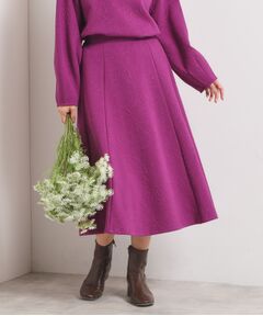 ITS'DEMO / イッツデモ スカート | 【手洗い可／セットアップ可】花柄ジャカードスカート