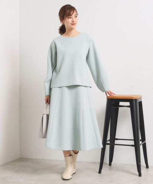 ITS'DEMO / イッツデモ スカート | 【手洗い可／セットアップ可】花柄ジャカードスカート | 詳細10