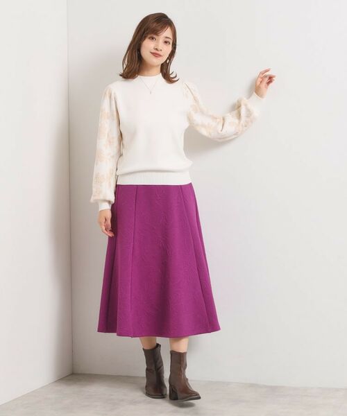 ITS'DEMO / イッツデモ スカート | 【手洗い可／セットアップ可】花柄ジャカードスカート | 詳細14