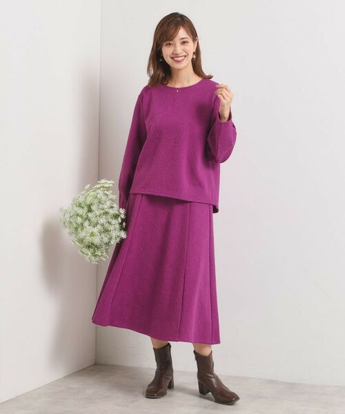 ITS'DEMO / イッツデモ スカート | 【手洗い可／セットアップ可】花柄ジャカードスカート | 詳細15