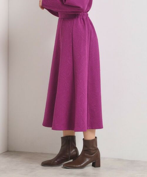 ITS'DEMO / イッツデモ スカート | 【手洗い可／セットアップ可】花柄ジャカードスカート | 詳細18