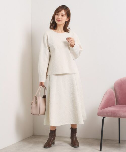 ITS'DEMO / イッツデモ スカート | 【手洗い可／セットアップ可】花柄ジャカードスカート | 詳細2