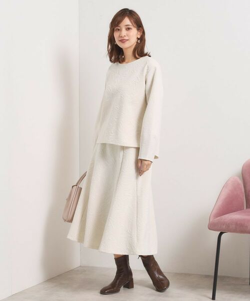 ITS'DEMO / イッツデモ スカート | 【手洗い可／セットアップ可】花柄ジャカードスカート | 詳細3