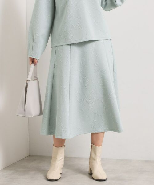 ITS'DEMO / イッツデモ スカート | 【手洗い可／セットアップ可】花柄ジャカードスカート | 詳細9