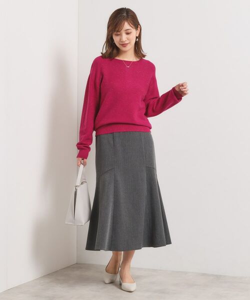 ITS'DEMO / イッツデモ スカート | 【手洗い可/ウエストゴム】ヘリンボーンマーメイドスカート | 詳細2